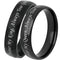 Black Rings For Women Black Tungsten Carbide King Queen Dome Ring