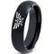 Black Engagement Rings Black Tungsten Carbide Legend of Zelda Dome Ring