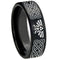 Black Rings For Women Black Tungsten Carbide Legend of Zelda Triforce Celtic Flat Ring