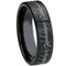 Black Rings For Women Black Tungsten Carbide Lord of The Ring Flat Ring