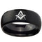 Men's Tungsten Rings Black Tungsten Carbide Masonic Ring