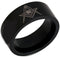 Men's Tungsten Rings Black Tungsten Carbide Masonic Flat Ring