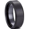 Black Rings For Men Black Tungsten Carbide Matt Shiny Ring