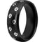 Black Engagement Rings For Her Black Tungsten Carbide Paws Track Dome Ring