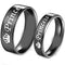 Black Wedding Rings For Men Black Tungsten Carbide Prince Princess Crown Flat Ring