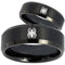 Black Engagement Rings For Her Black Tungsten Carbide Spiderman Ring