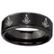 Black Band Ring Black Tungsten Carbide Step Edges Masonic Ring