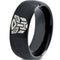 Tungsten Wedding Ring Black Tungsten Carbide Transformer Dome Ring