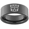 Black Wedding Rings For Men Black Tungsten Carbide Transformer Flat Ring