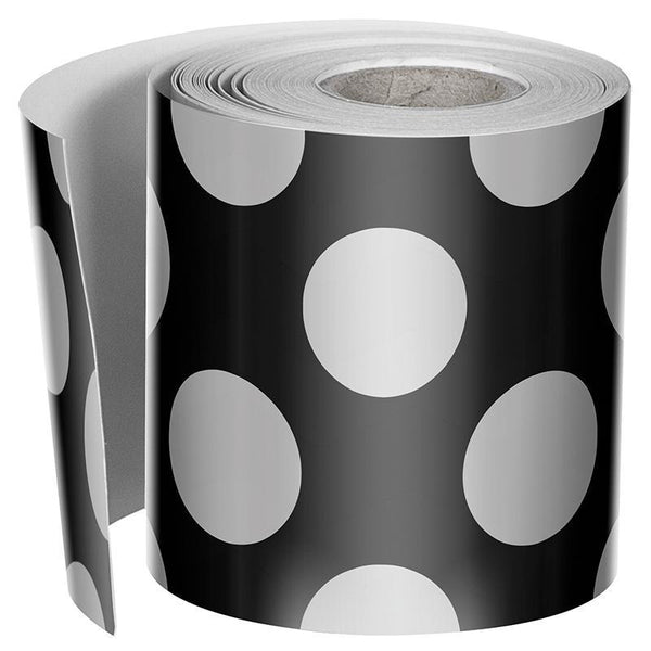 BLACK W POLKA DOTS STRAIGHT BORDERS-Learning Materials-JadeMoghul Inc.