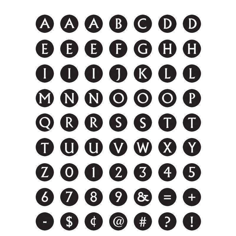 BLACK & WHITE ALPHABET MINI STICKER-Learning Materials-JadeMoghul Inc.