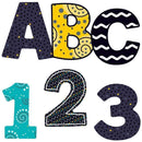 BLACK WHITE & BOLD EZ LETTERS 76PCS-Learning Materials-JadeMoghul Inc.