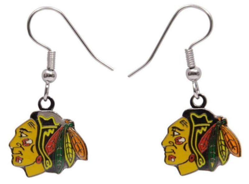 Blackhawks Earrings-LICENSED NOVELTIES-JadeMoghul Inc.