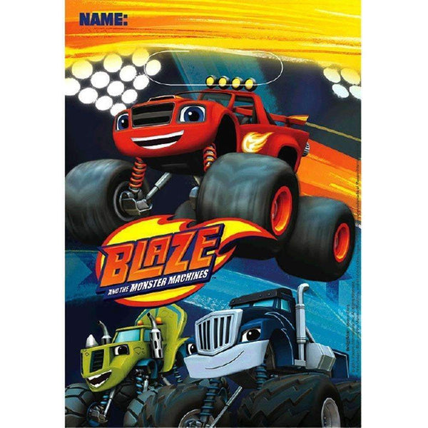 Blaze and the Monster Machines Folded Loot Bags [8 Per Pack]-Toys-JadeMoghul Inc.