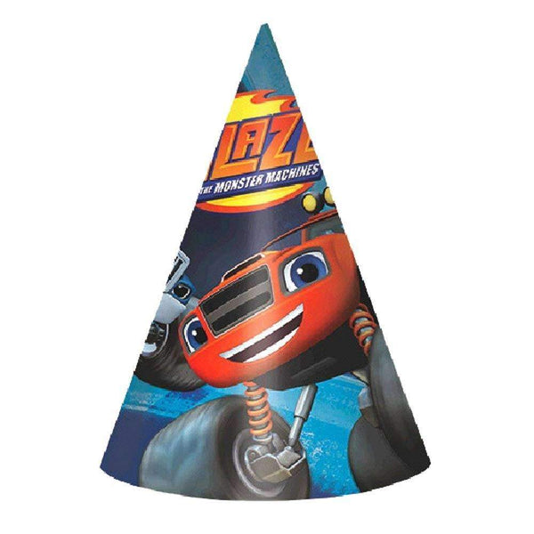Blaze and the Monster Machines Paper Cone Hats [8 Per Pack]-Toys-JadeMoghul Inc.