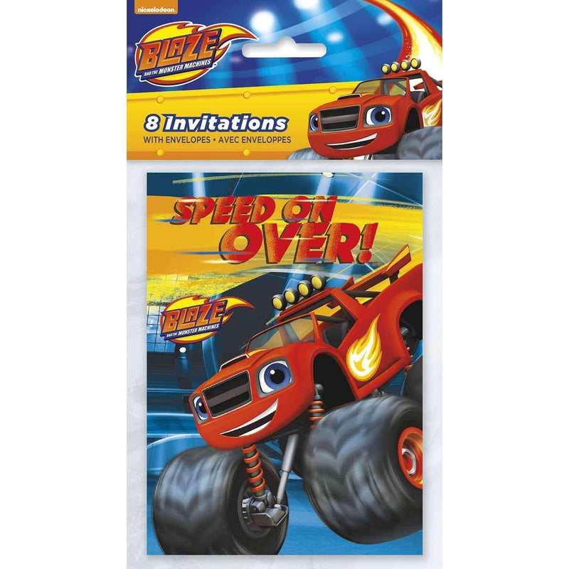 Blaze and the Monster Machines Party Invitations [8 per Pack]-Toys-JadeMoghul Inc.
