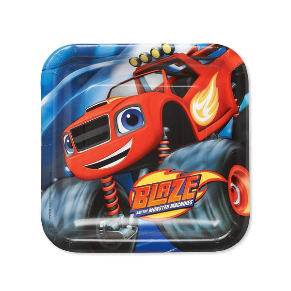 Blaze and the Monster Machines Square Plates [9 Inches - 8 Per Pack]-Toys-JadeMoghul Inc.