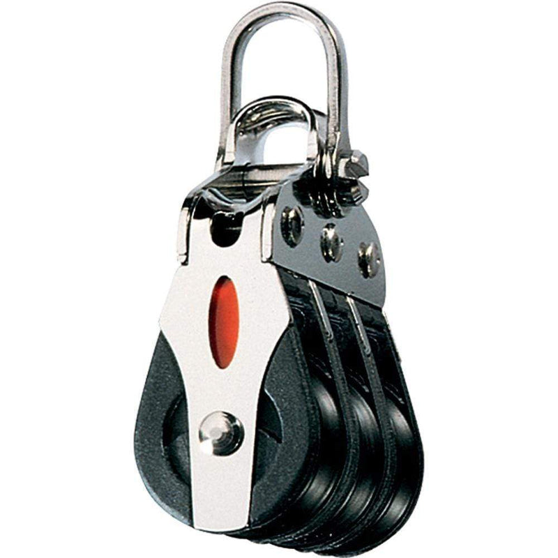 Blocks Ronstan Series 20 ball Bearing Block - Triple - 2-Axis Shackle head [RF20302] Ronstan
