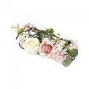 Candle Decoration Blooming Faux Floral Candleholder
