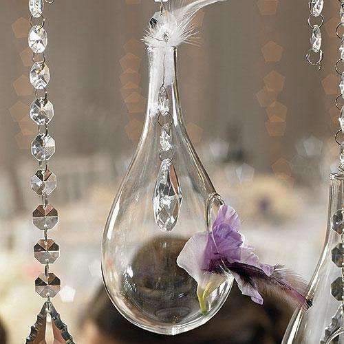 Blown Glass Tear-Drop Vases – Large (Pack of 2)-Ceremony Decorations-JadeMoghul Inc.