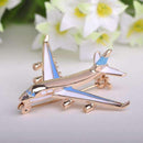 Blucome Cute Little Airplane Brooch Blue Enamel Gold-color Metal Brooches Pin Fighter Aircraft Model Jewelry Suit Clothes Clips-blue-JadeMoghul Inc.