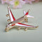 Blucome Cute Little Airplane Brooch Blue Enamel Gold-color Metal Brooches Pin Fighter Aircraft Model Jewelry Suit Clothes Clips-red-JadeMoghul Inc.