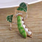 Blucome Enamel Green Pea Brooches For Women Gold-color Crystal Simulated Pearls Corsages Men Kids Sweater Suit Accessories Pins--JadeMoghul Inc.