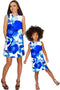 Blue Blood Adele Floral Catchy Summer Shift Dress - Women-Blue Blood-XS-Blue/White-JadeMoghul Inc.