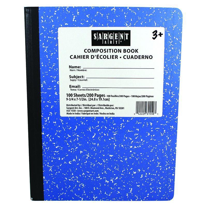 BLUE COMPOSITION BOOK 100 SHEETS-Arts & Crafts-JadeMoghul Inc.