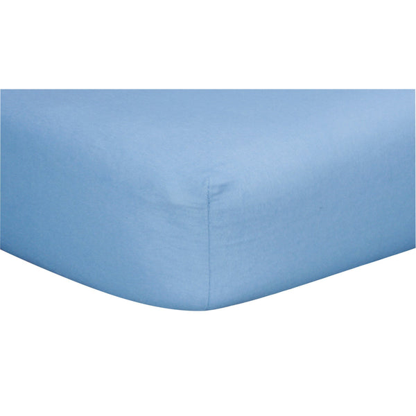 Blue Deluxe Flannel Fitted Crib Sheet-BLUE-JadeMoghul Inc.