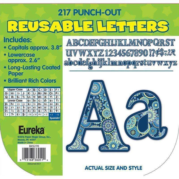 BLUE HARMONY 4IN DECO LETTERS-Learning Materials-JadeMoghul Inc.