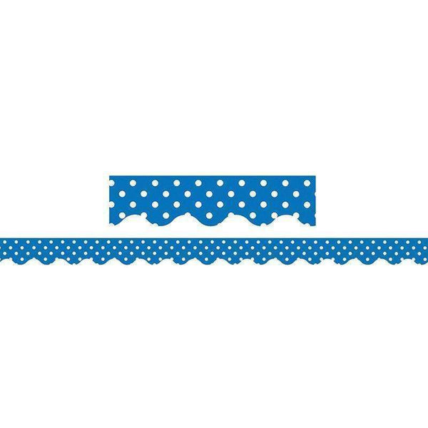 BLUE MINI POLKA DOTS BORDER TRIM-Learning Materials-JadeMoghul Inc.