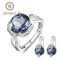 Blue Mystic Quartz Earrings And Ring Set In Solid 925 Sterling Silver-10-JadeMoghul Inc.