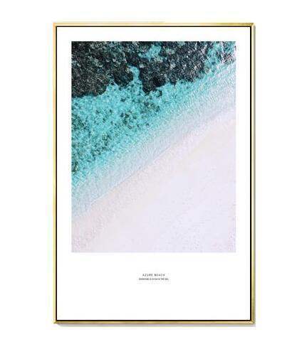 Blue Ocean Snow Mountain Canvas Painting Seascape Wall Art Posters and Prints Nordic Decoration Wall Pictures for Living Room-13x18cm no frame 1-1 piece-JadeMoghul Inc.