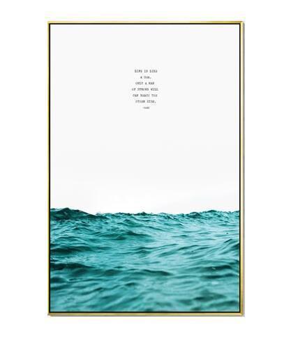 Blue Ocean Snow Mountain Canvas Painting Seascape Wall Art Posters and Prints Nordic Decoration Wall Pictures for Living Room-13x18cm no frame 3-1 piece-JadeMoghul Inc.