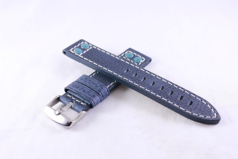 Blue Ratio Brand Leather Strap 20mm-Branded Watches-Blue-JadeMoghul Inc.