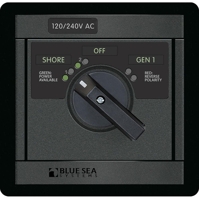 Blue Sea 1480 10-240V AC Rotary 65A OFF + 2 Sources 2x120V-1x240V [1480]-Switches & Accessories-JadeMoghul Inc.
