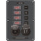 Blue Sea 4321 Circuit Breaker Switch Panel 4 Position - Gray w-12V Socket Dual USB [4321]-Electrical Panels-JadeMoghul Inc.