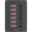 Blue Sea 4322 Circuit Breaker Switch Panel 6 Position - Gray [4322]-Electrical Panels-JadeMoghul Inc.