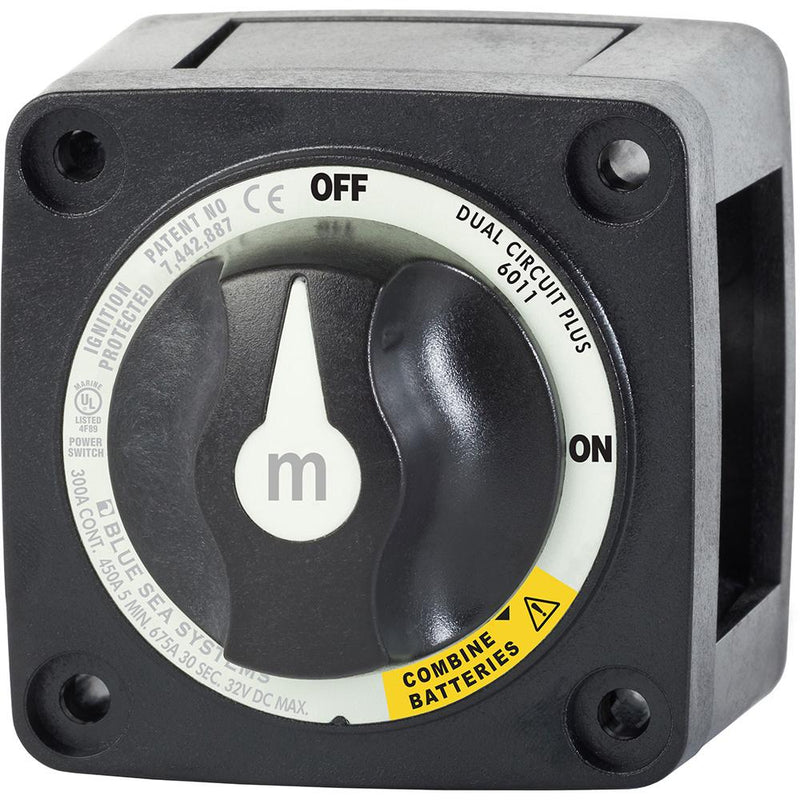 Blue Sea 6011200 m-Series Battery Switch Dual Circuit Plus - Black [6011200]-Battery Management-JadeMoghul Inc.