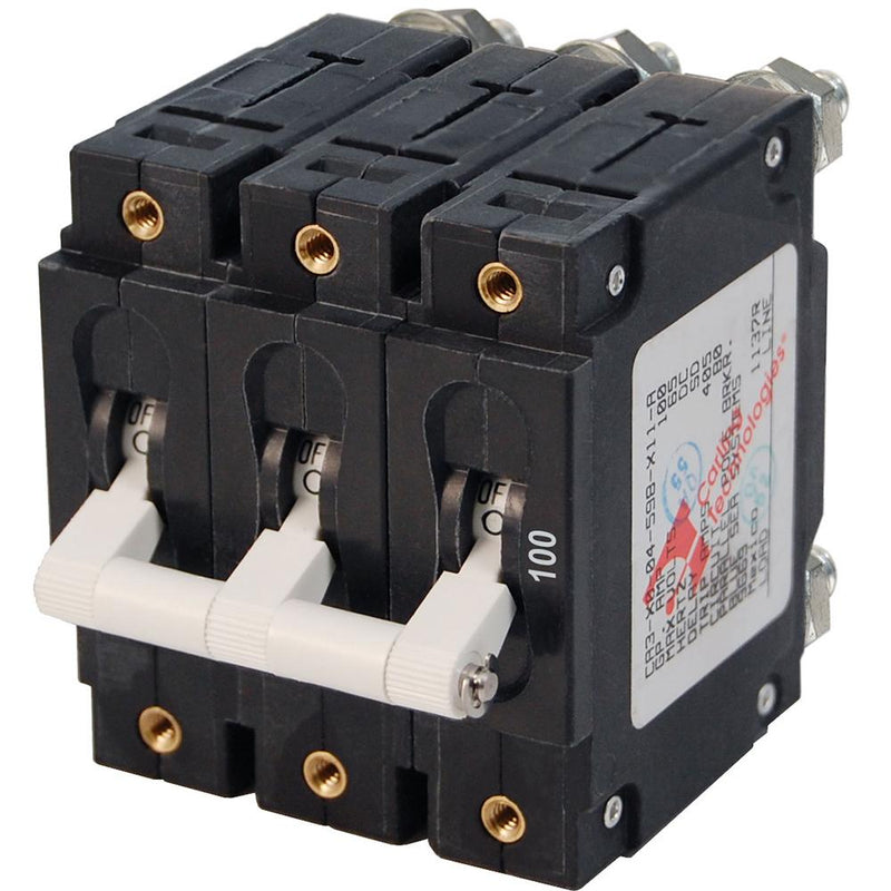 Blue Sea 7290 C-Series Triple Pole Circuit Breaker - 100A [7290]-Circuit Breakers-JadeMoghul Inc.