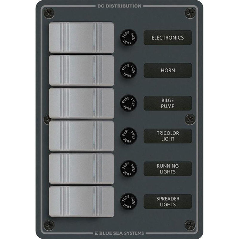 Blue Sea 8053 Slate Grey - 6 Position - Vertical [8053]-Electrical Panels-JadeMoghul Inc.