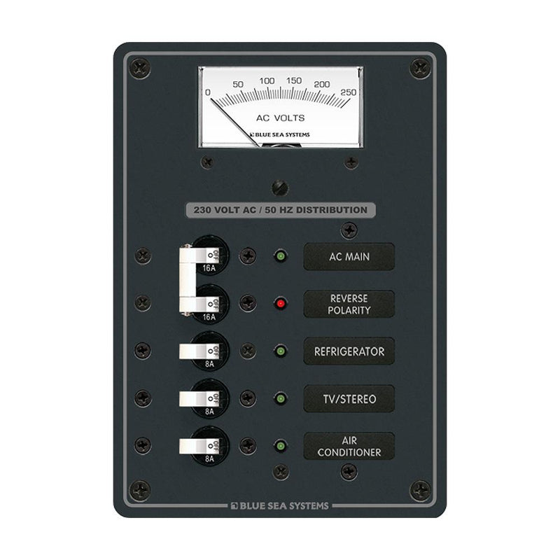 Blue Sea 8143 AC Main + Branch A-Series Toggle Circuit Breaker Panel (230V) - Main + 3 Position [8143]-Electrical Panels-JadeMoghul Inc.