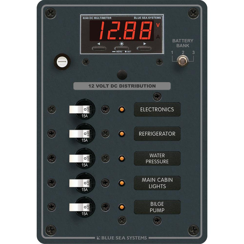 Blue Sea 8401 DC 5 Position w-Multi-Function Meter [8401]-Electrical Panels-JadeMoghul Inc.