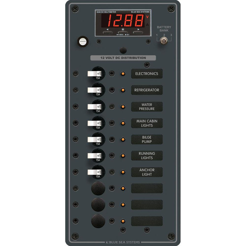 Blue Sea 8402 DC 10 Position w-Multi-Function Meter [8402]-Electrical Panels-JadeMoghul Inc.