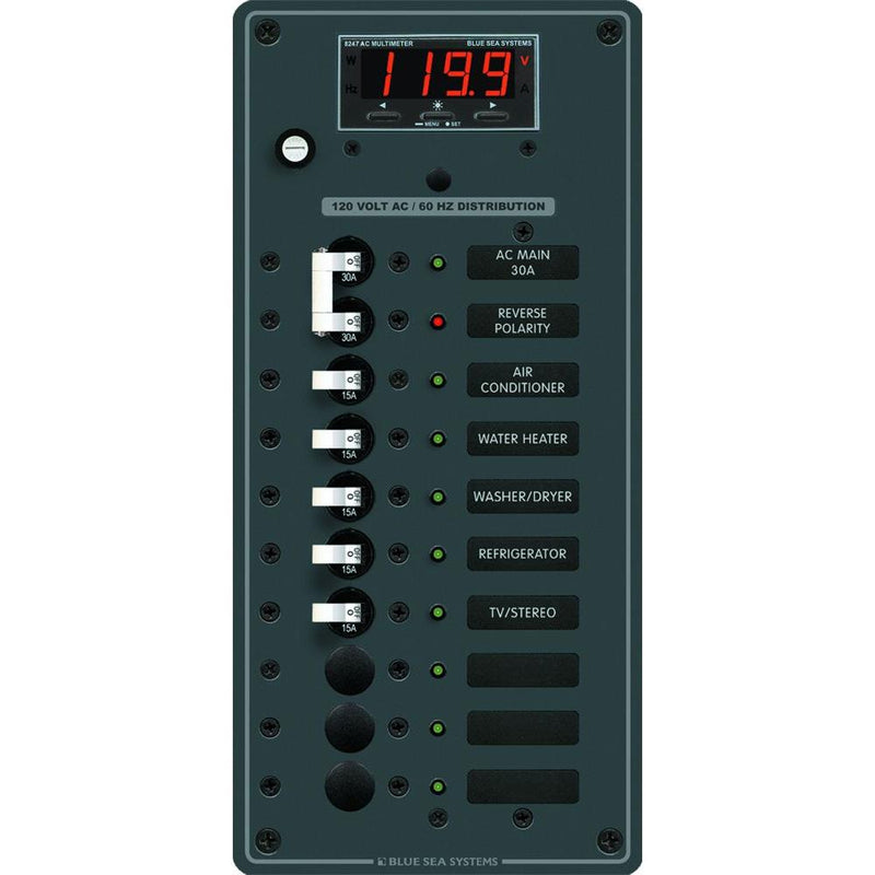 Blue Sea 8406 AC Main + 8 Positions [8406]-Electrical Panels-JadeMoghul Inc.