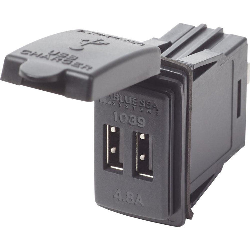 Blue Sea Dual USB Charger - 24V Contura Mount [1039]-Accessories-JadeMoghul Inc.