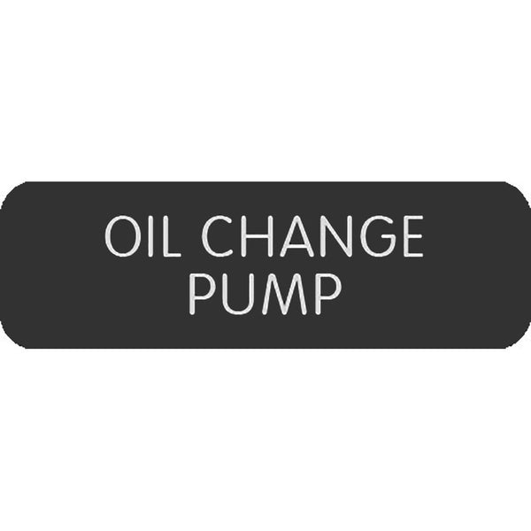 Blue Sea Large Format Label - "Oil Change Pump" [8063-0331]-Switches & Accessories-JadeMoghul Inc.