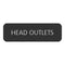 Blue SeaLarge Format Label - "Head Outlets" [8063-0255]-Switches & Accessories-JadeMoghul Inc.
