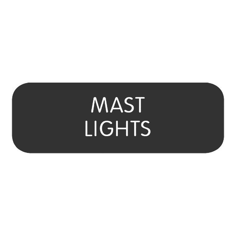 Blue SeaLarge Format Label - "Mast Lights" [8063-0316]-Switches & Accessories-JadeMoghul Inc.
